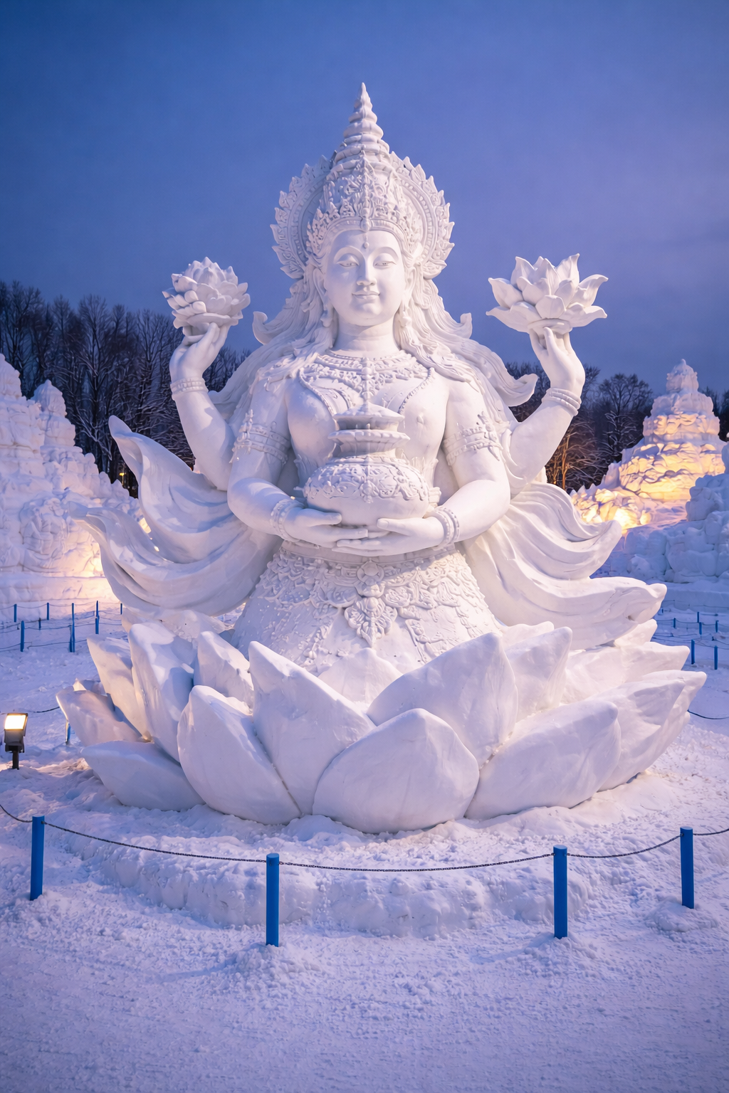 Patung Salju Dewi Dhanwantari Karya Seniman Bali Tampil di Kompetisi Internasional Harbin ❄️✨