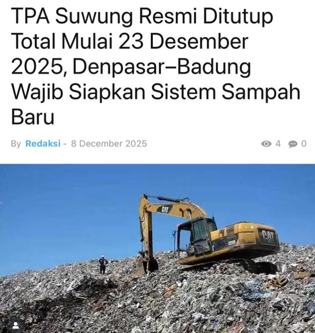 TPA Suwung Tutup 2025, Bali Berakhir dengan Sistem Lama