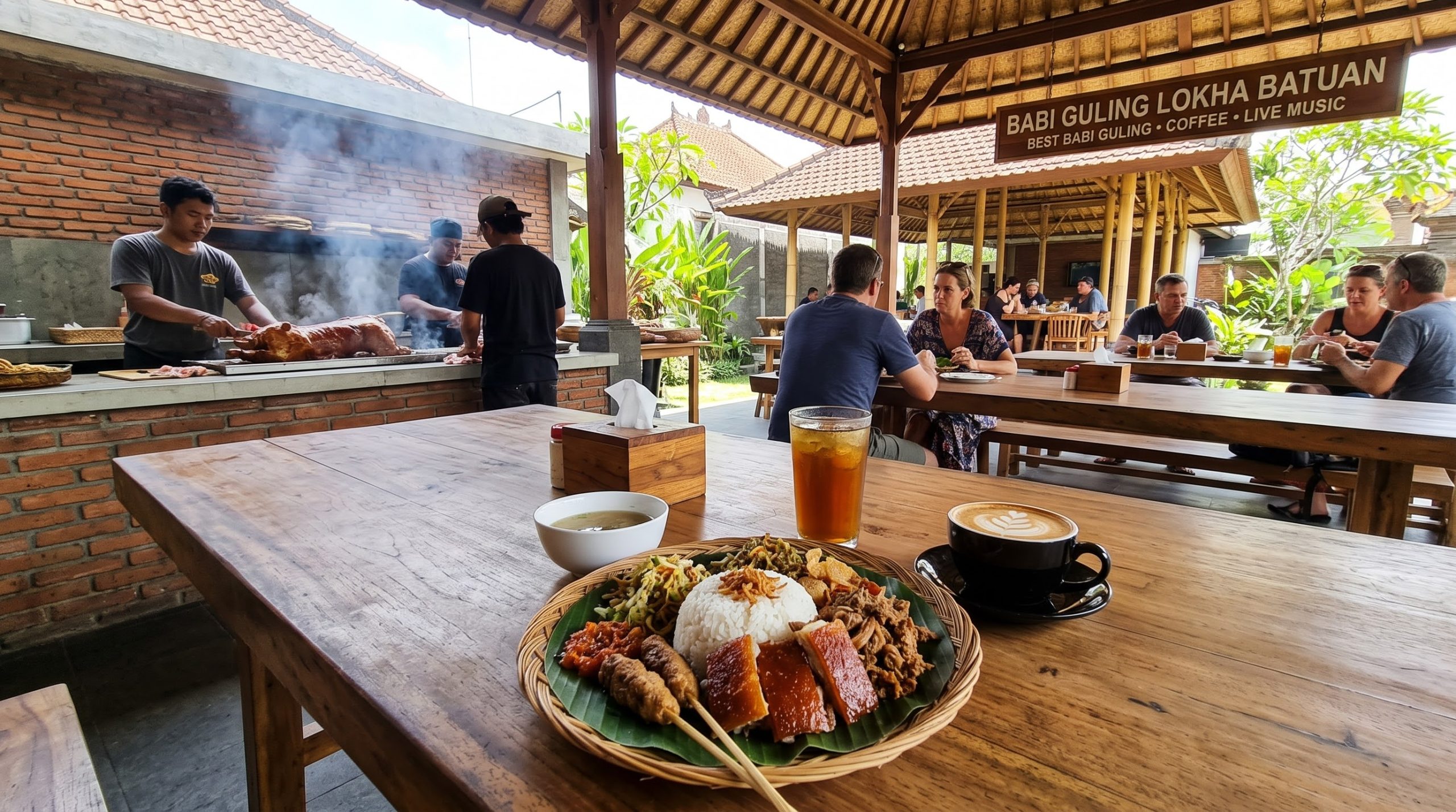 Babi Guling Lokha Batuan: Perpaduan Kuliner Tradisional Bali, Kopi Estetik, dan Hiburan Live Music